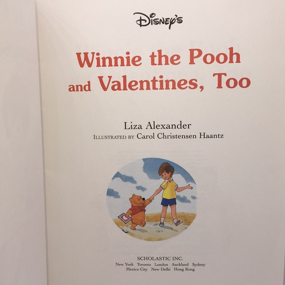 Winnie The Pooh and Valentines, Too by Liza Alexander Picture Book Scholastic - Picture 2 of 8